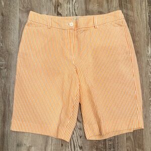 Talbots Striped Bermudas Spring Summer Cotton Lightweight Preppy Sz 10
